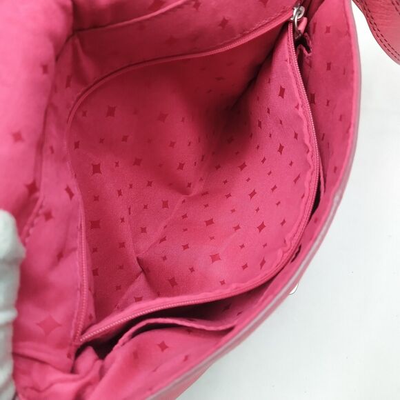 Fossil Red Leather Turnlock Flap Closure Crossbody Bag - Picture 9 of 14